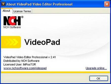VideoPad Video Editor Professional 2.41 Portable