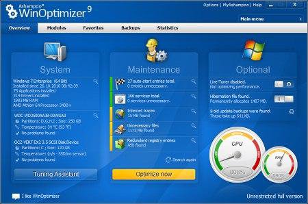 Ashampoo WinOptimizer v 9.4.3.1 Final + RePack & Portable