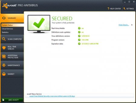 Avast! Free Antivirus / Pro Antivirus / Internet Security 7.0.1442 Beta